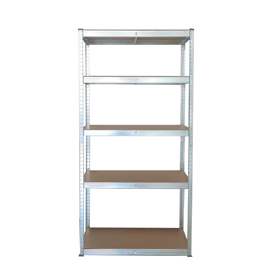 Pack 3x Stabil S, bezskrutkový kovový regál s HDF policou, 180x90x40 cm, 5 políc, 175kg na policu, zinok