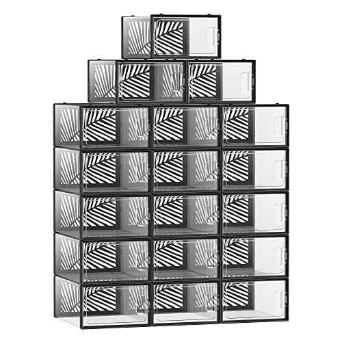 Boxy na topánky, 18ks, stohovateľné, priehľadné, 14,3 x 23,2 x 33,5 cm