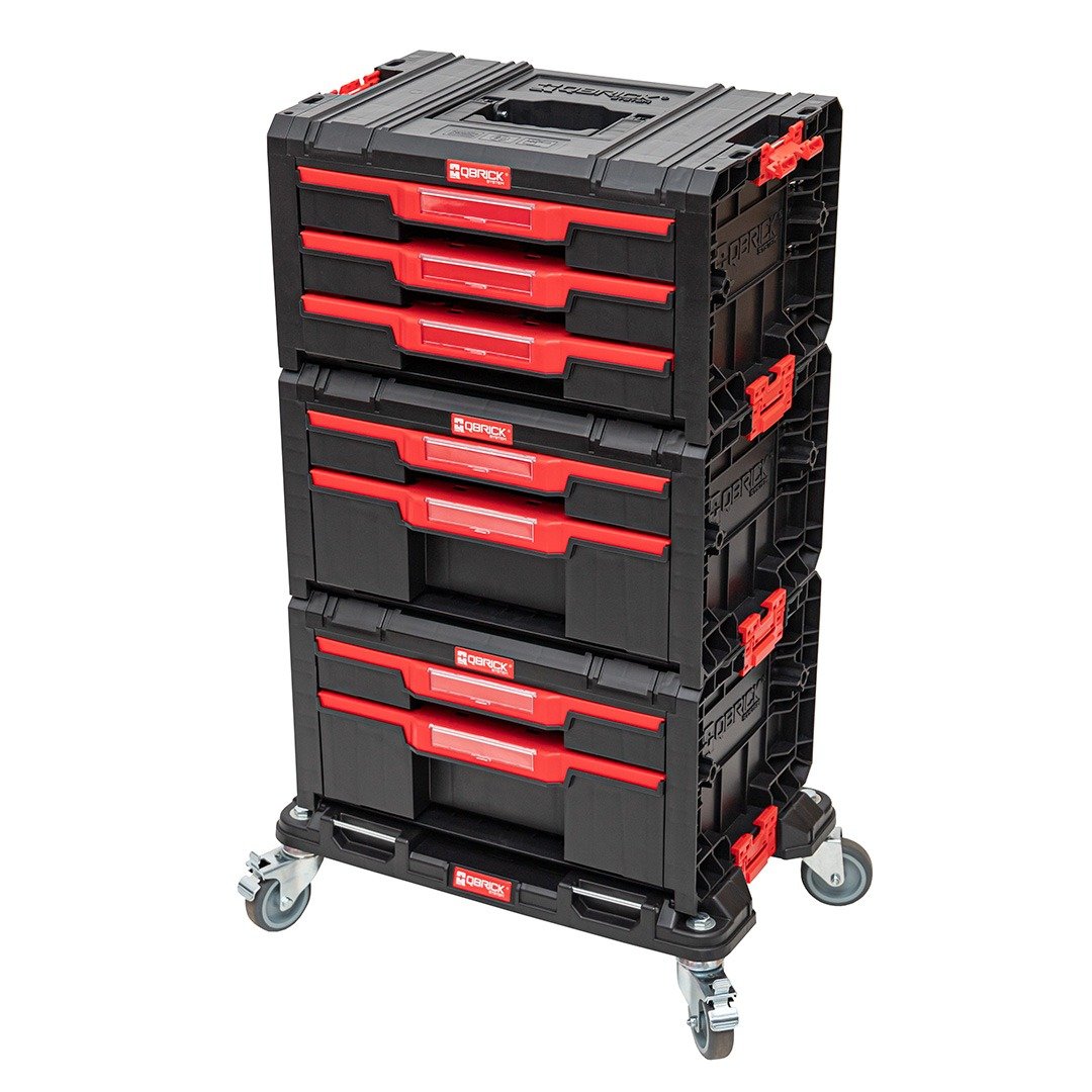 Mobilný vozík na náradie Qbrick System PRO so zásuvkami