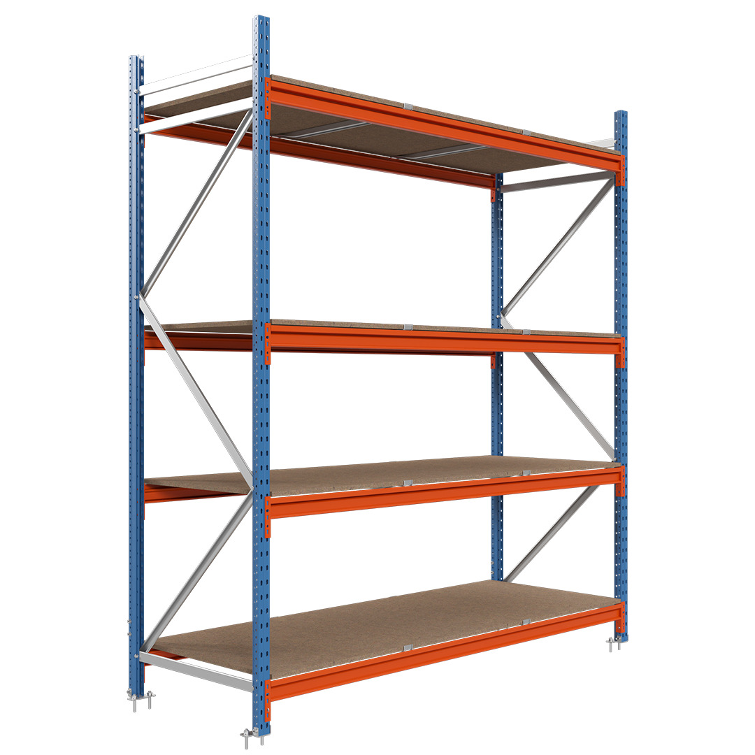 Kovový regál LONGSPAN 300x225x100-4-DTD