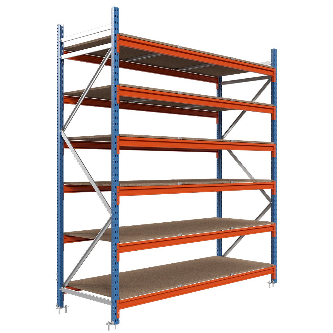 Kovový regál LONGSPAN 300x240x60-6-DTD